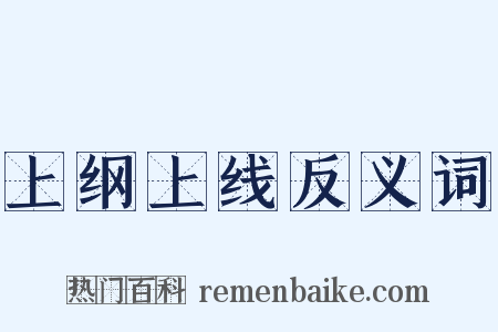上纲上线反义词是什么意思的图片